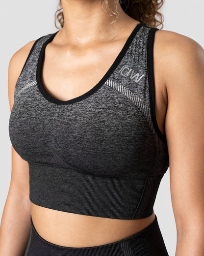 ombre seamless sports bra graphite melange