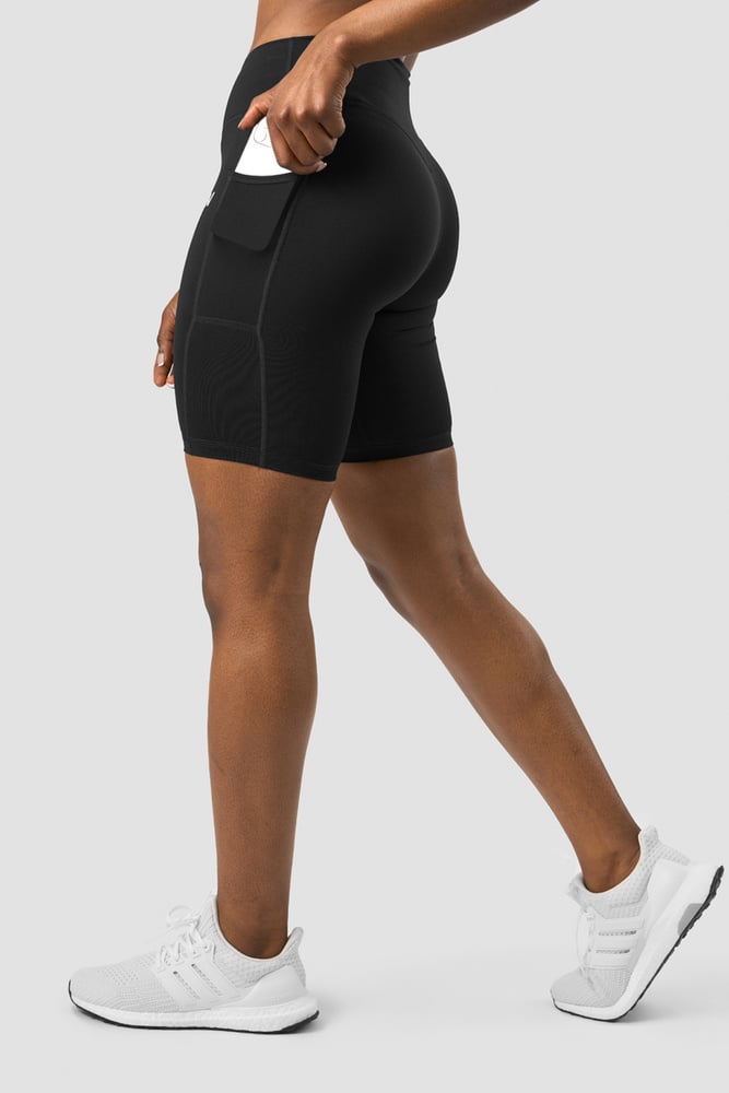 classic pocket biker shorts black wmn