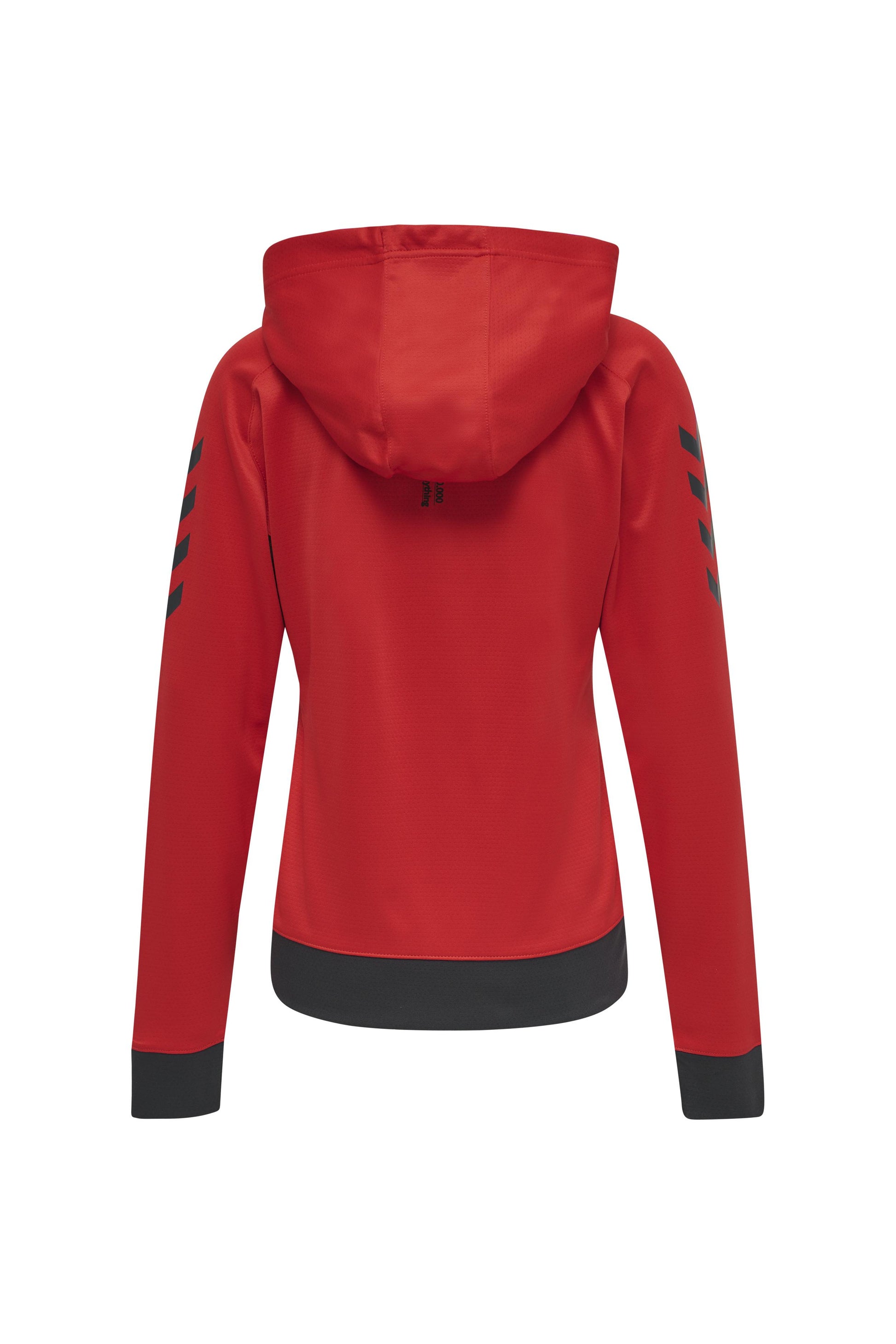 HUMMEL - Hmlaction Poly Zip Hoodie Woman - Flame Scarlet/ebony