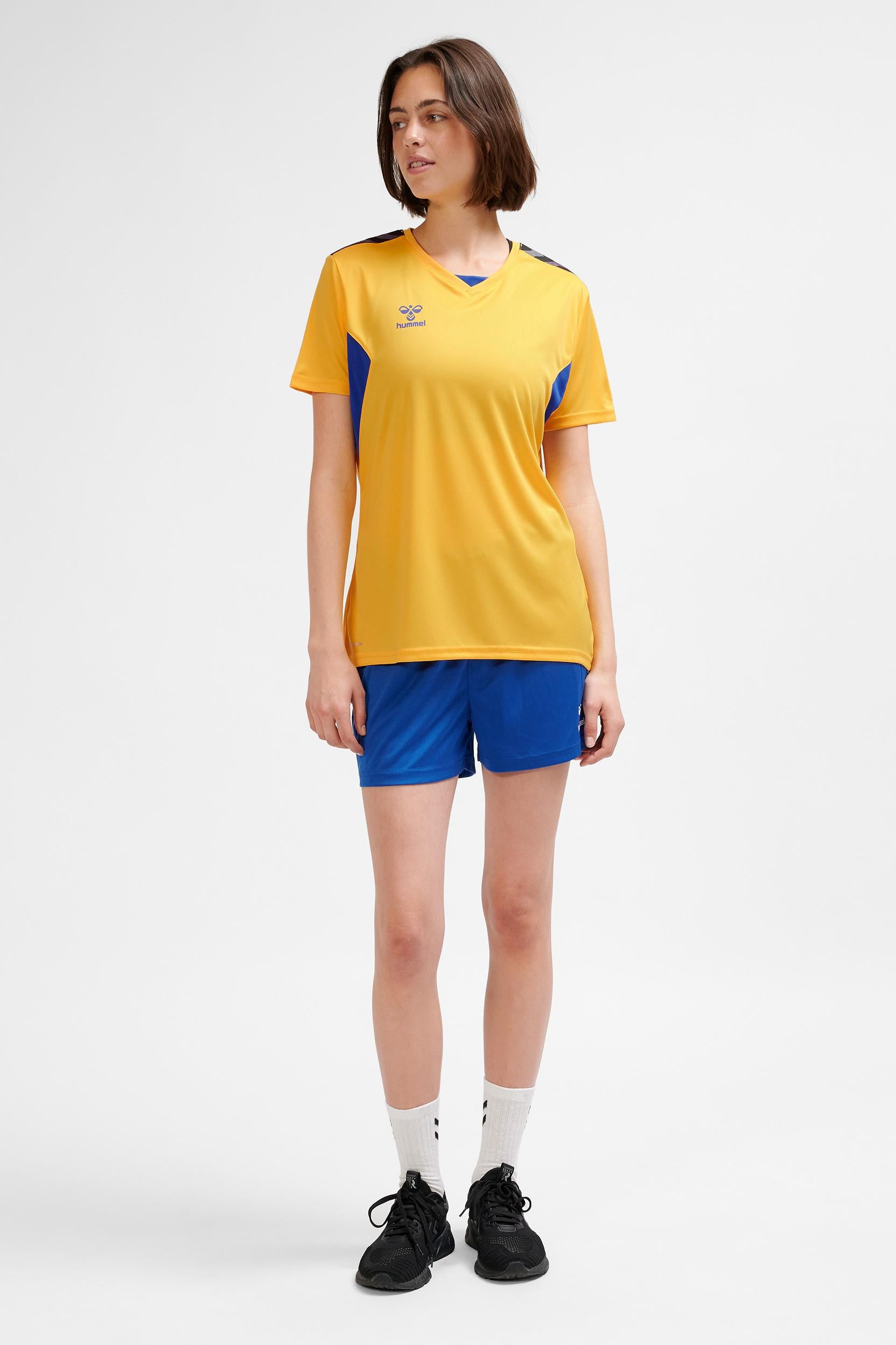 HUMMEL - Hmlauthentic Pl Jersey S/s Woman - Sports Yellow/true Blue