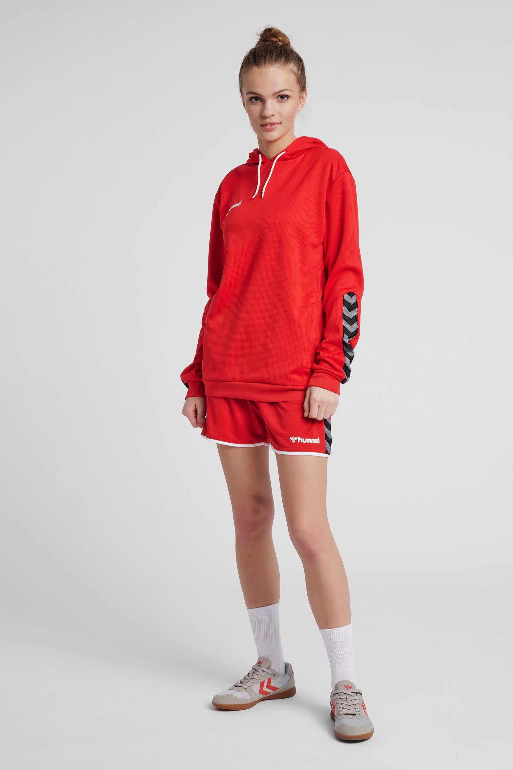 HUMMEL - Hmlauthentic Poly Hoodie Woman - True Red