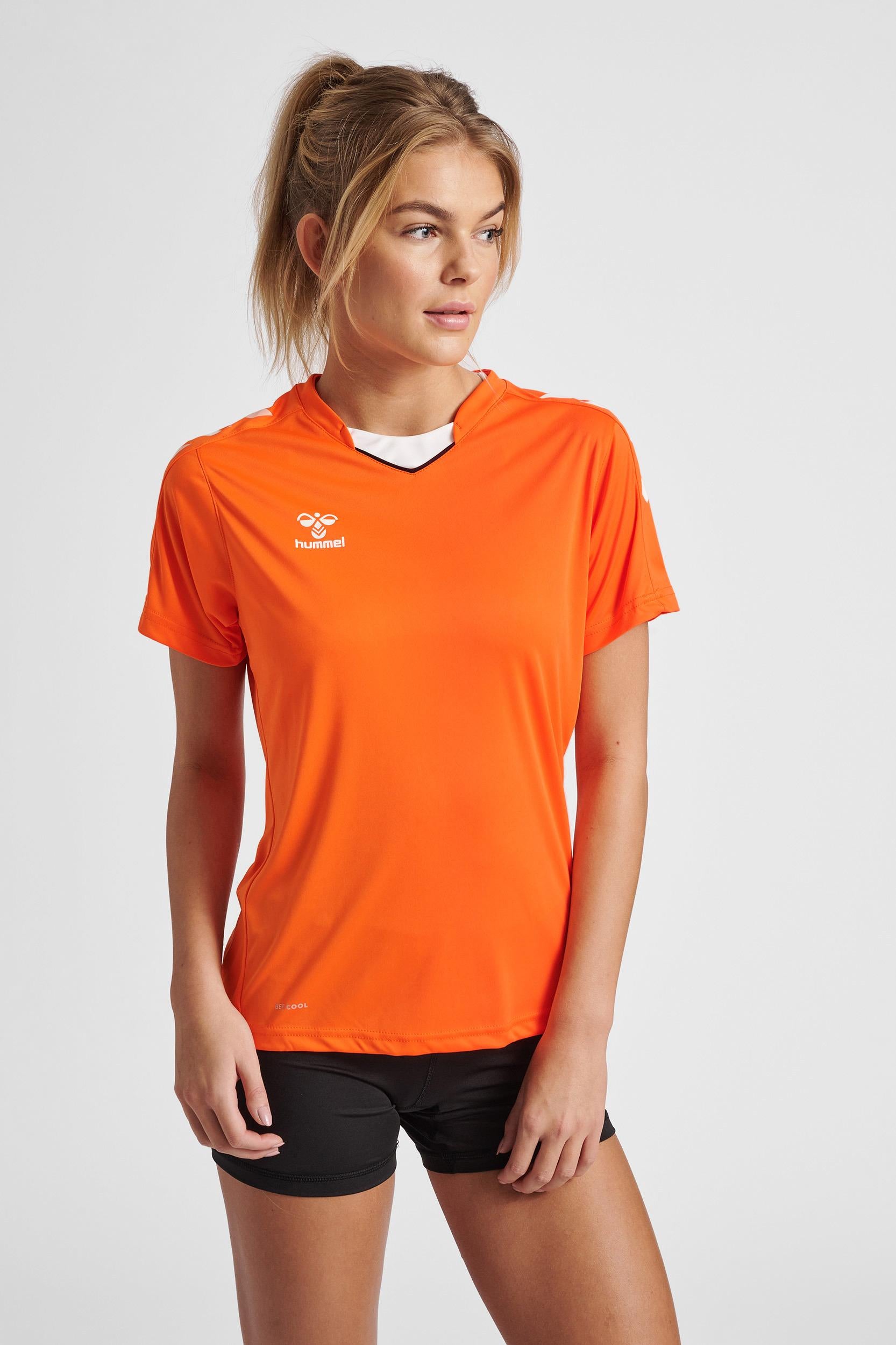 HUMMEL - Hmlcore Xk Poly Jersey S/s Woman - Orange Tiger