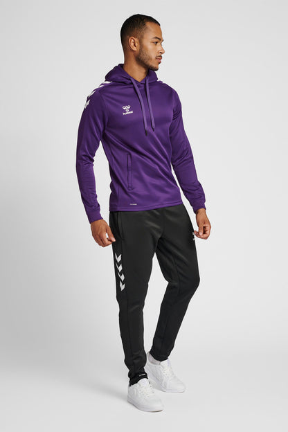 HUMMEL - Hmlcore Xk Poly Sweat Hoodie - Acai/white