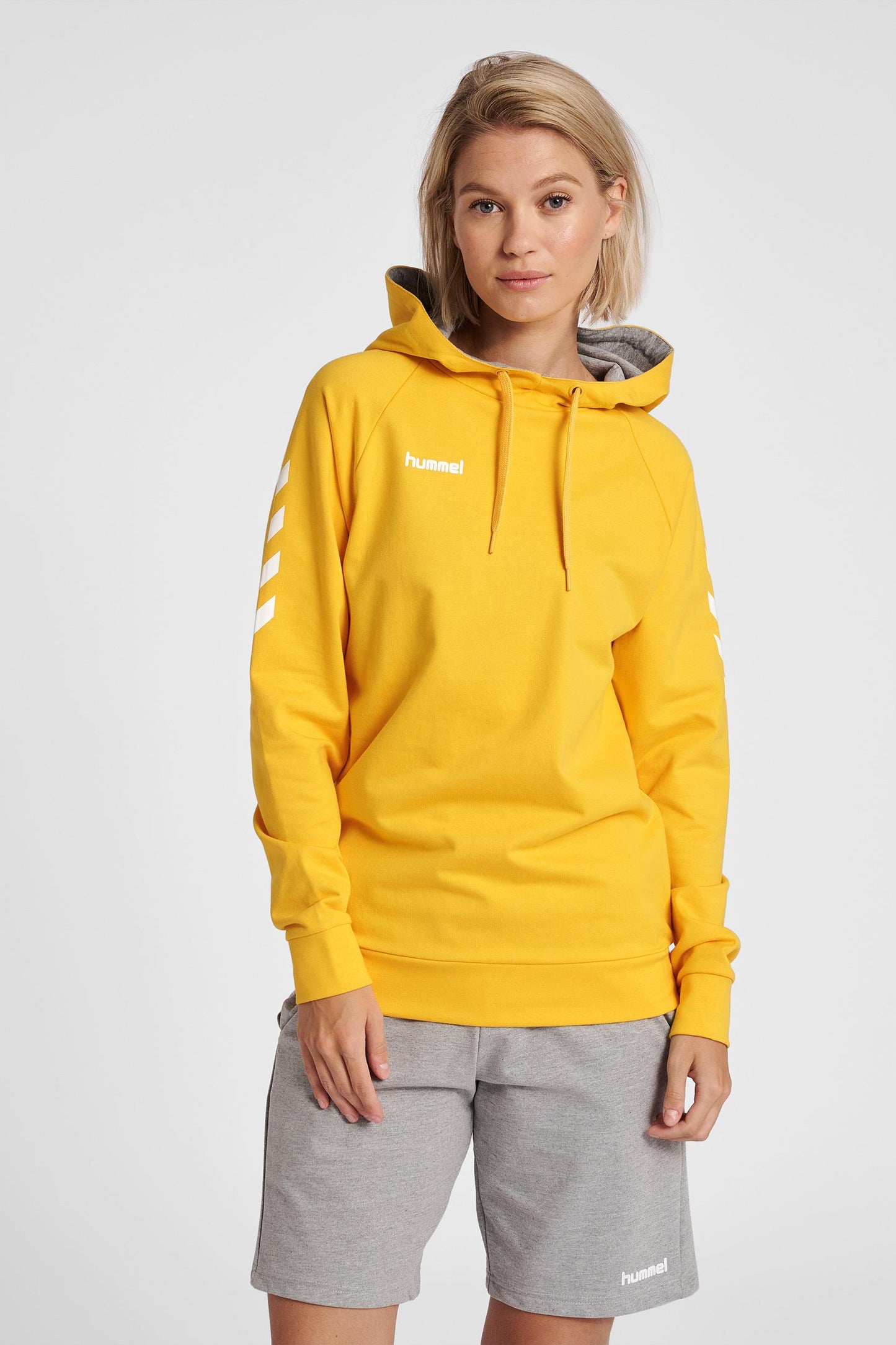 HUMMEL - Hmlgo Cotton Hoodie Woman - Sports Yellow