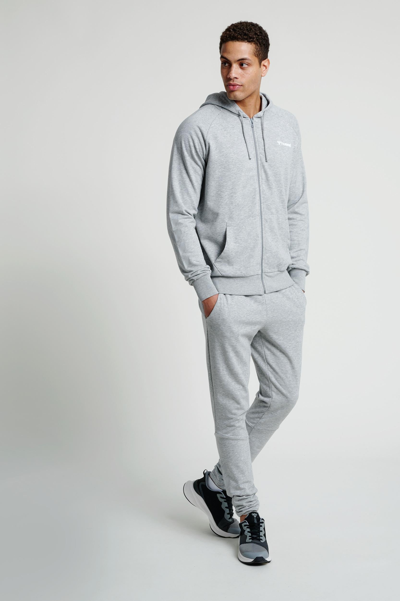 HUMMEL - Hmlisam Zip Hoodie - Grey Melange