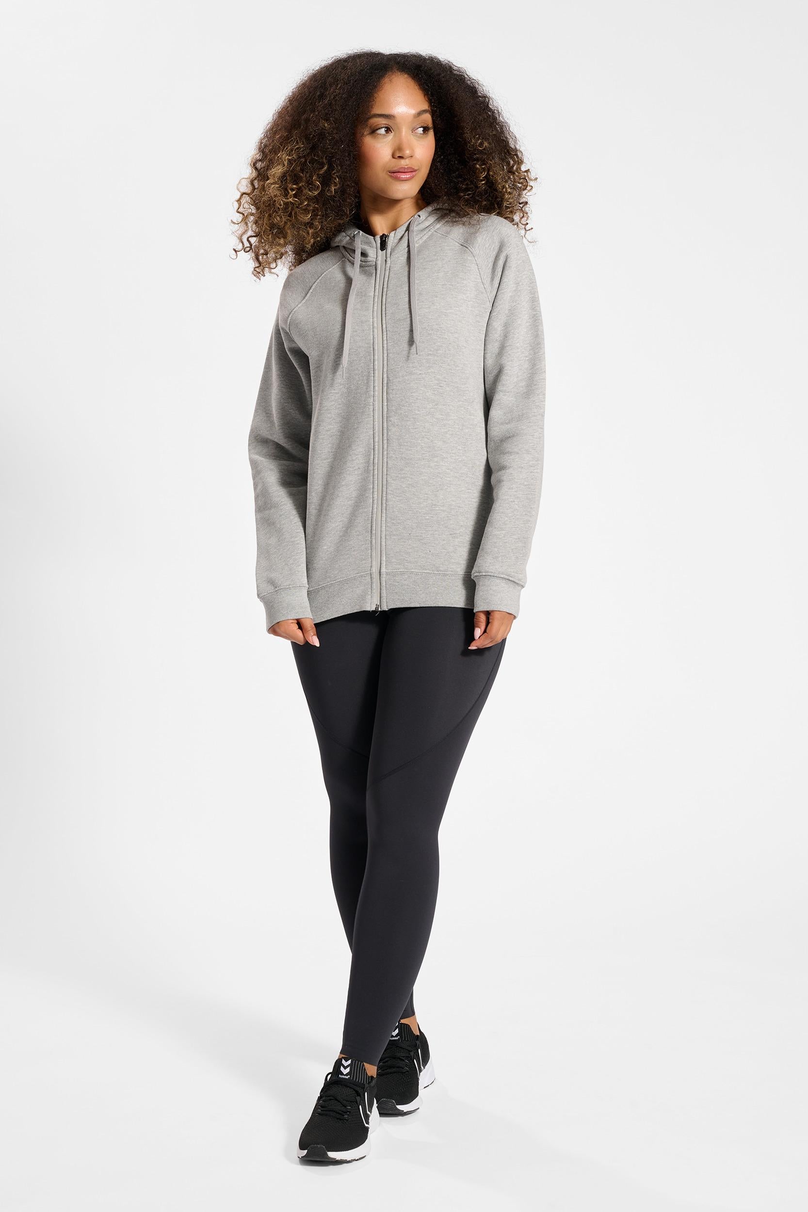 HUMMEL - Hmlred Heavy Zip Hoodie Woman - Grey Melange