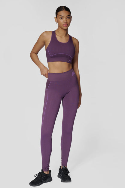 HUMMEL - Hmlte Christel Seamless Mw Tights - Plum Perfect/bellflower Melan