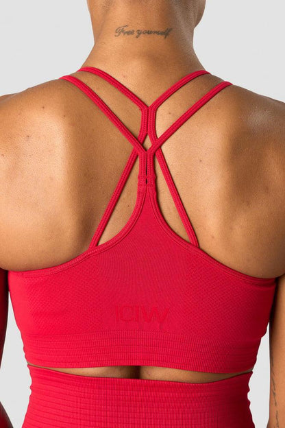 ICANIWILL - Define Seamless Scrunch Sports Bra - Red