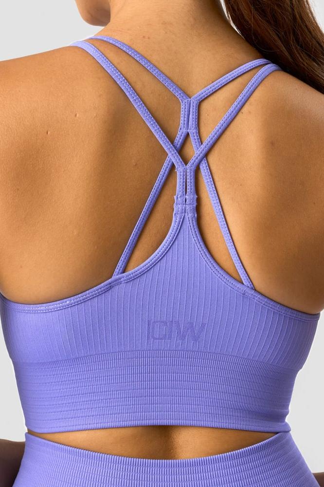 ICANIWILL - Ribbed Define Seamless Sports Bra - Dk Lavender