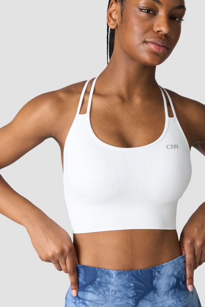 ICANIWILL - Ribbed Define Seamless Sports Bra - White