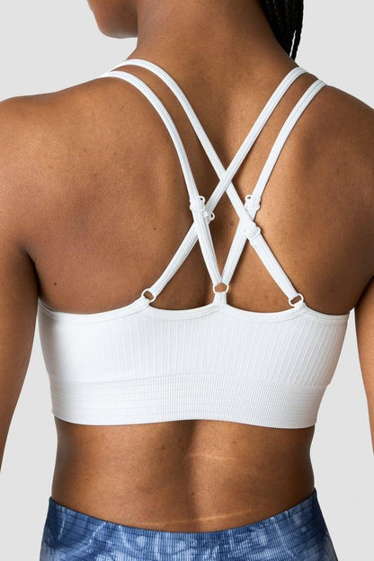 ICANIWILL - Ribbed Define Seamless Strappy Bra - White