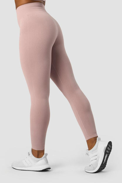 ICANIWILL - Ribbed Define Seamless Tights - Light Mauve