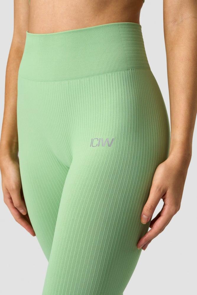 ICANIWILL - Ribbed Define Seamless Tights - Spring Green