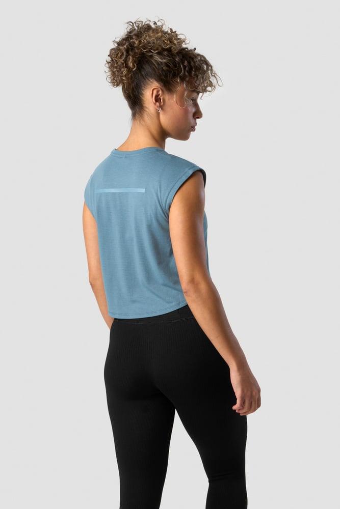 ICANIWILL - Stride Cropped Tank - Steel Blue