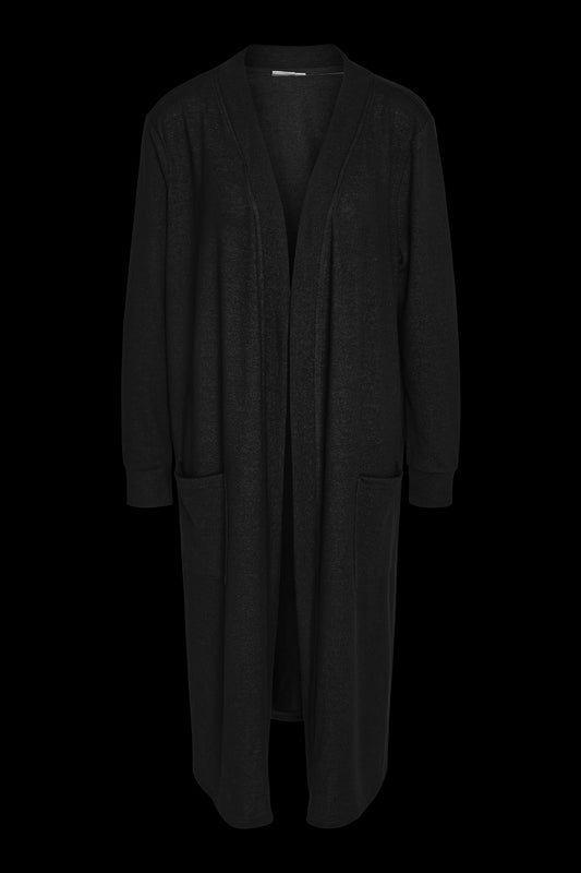 NOISY MAY - City L/s Long Cardigan Curve - Black