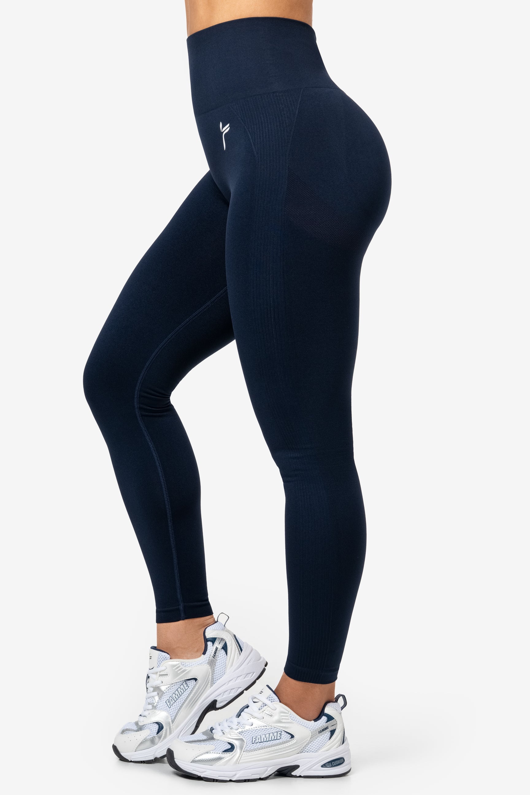 Dark Blue Peachy Scrunch Leggings - for dame - Famme - Leggings