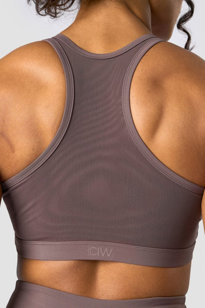 revive mesh sports bra dusty brown