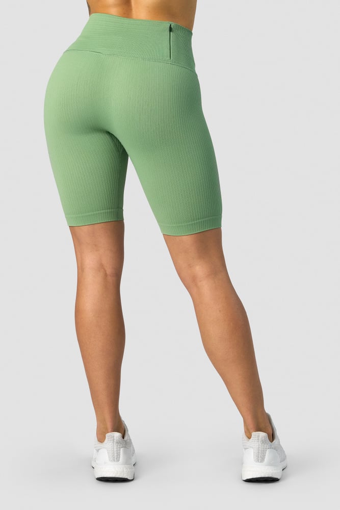 ribbed define seamless pocket biker shorts light green