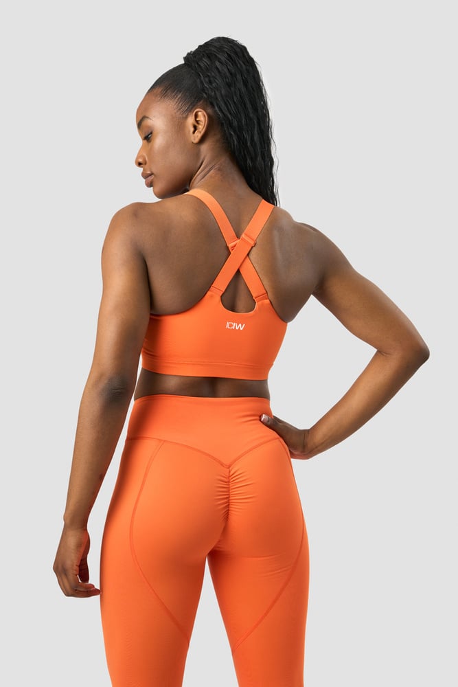 scrunch adjustable sports bra orange