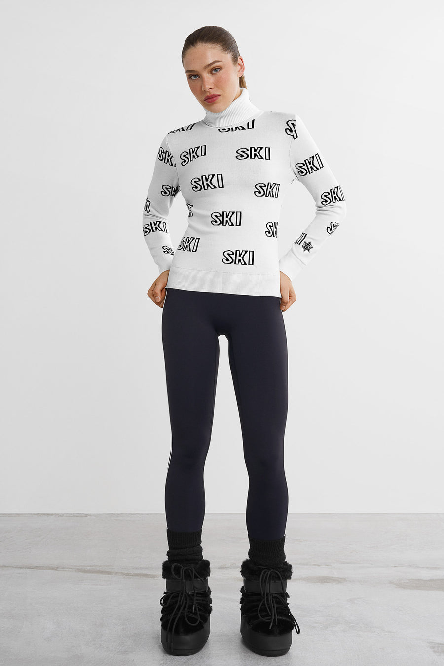 Ski Society Sweater · White/Black