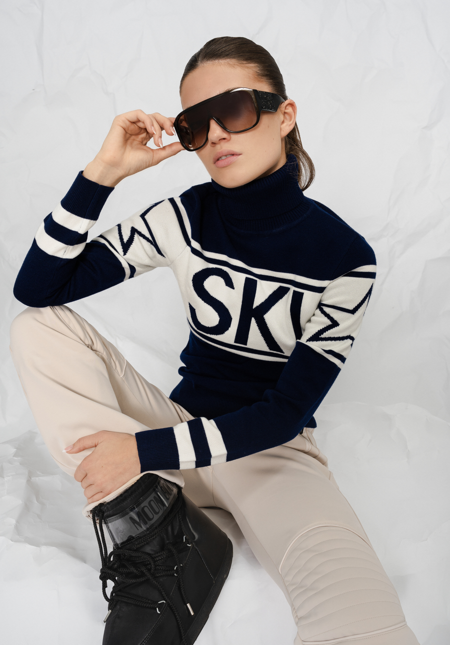 SKI Sweater · Navy Blue/White