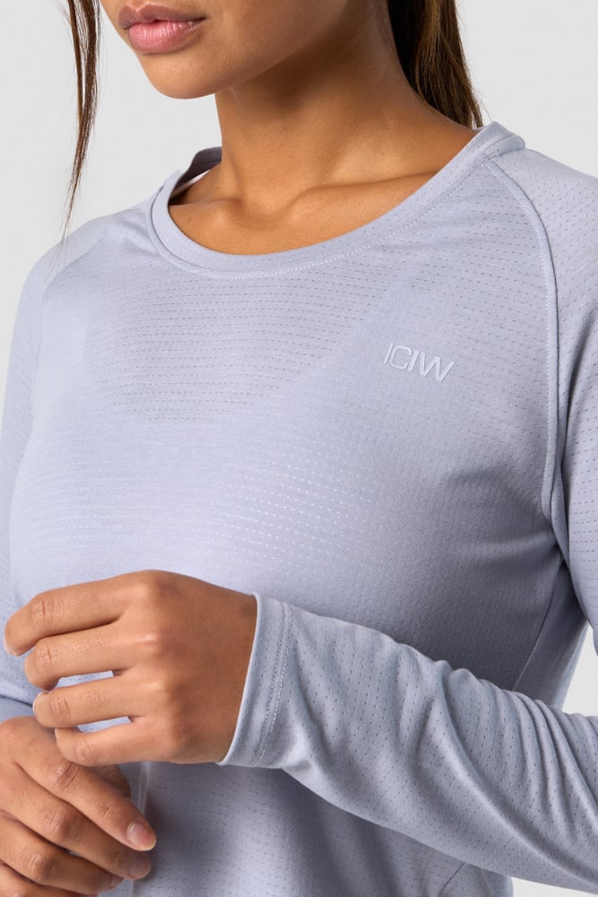 stride cropped long sleeve wmn light blue