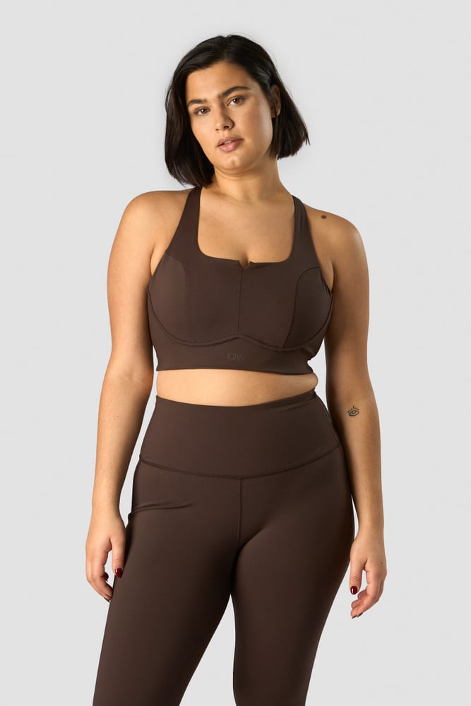 stride sports bra dark brown