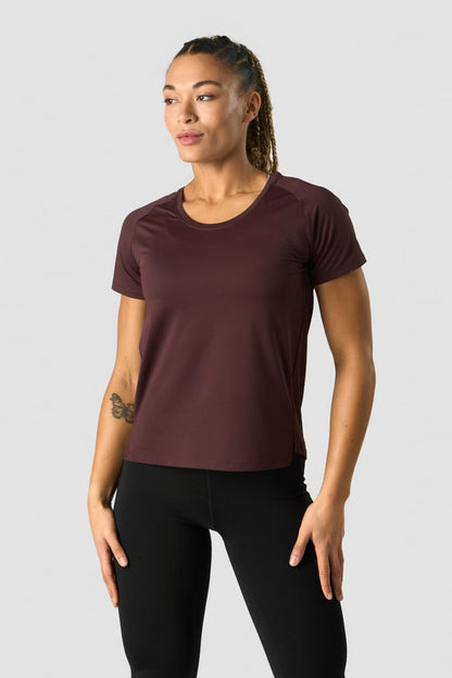 stride t-shirt wmn burgundy