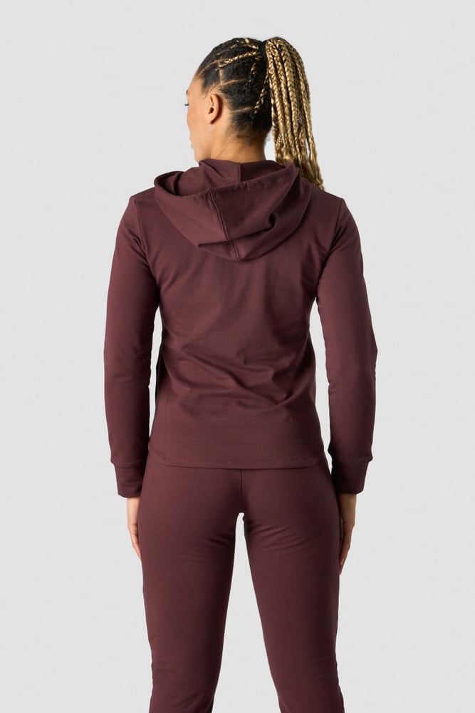 stride zip hoodie wmn burgundy