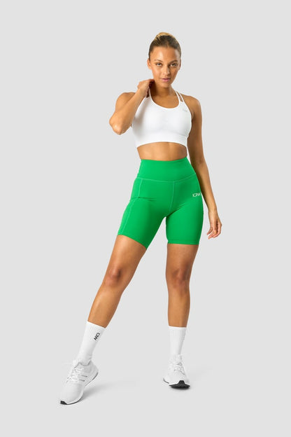 training biker shorts bright green