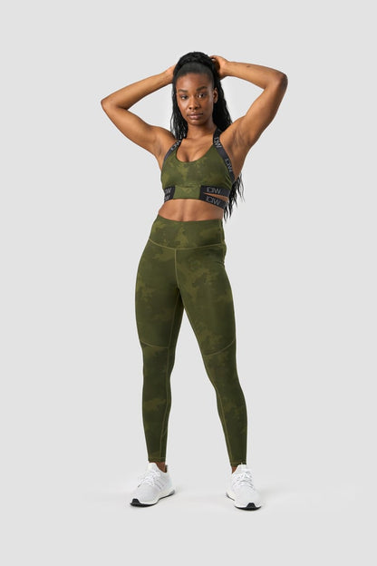 ultimate training sports bra green camo