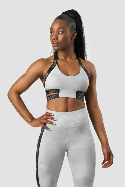 ultimate training sports bra grey camo